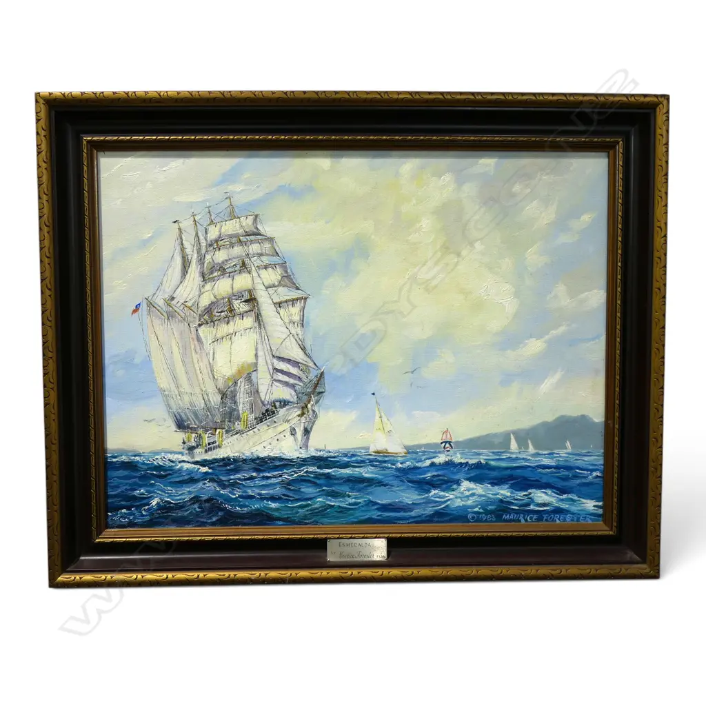 MAURICE FORESTER 'EMERALDA' ACRYLIC ON BOARD 1983 440x595mm Image 1++