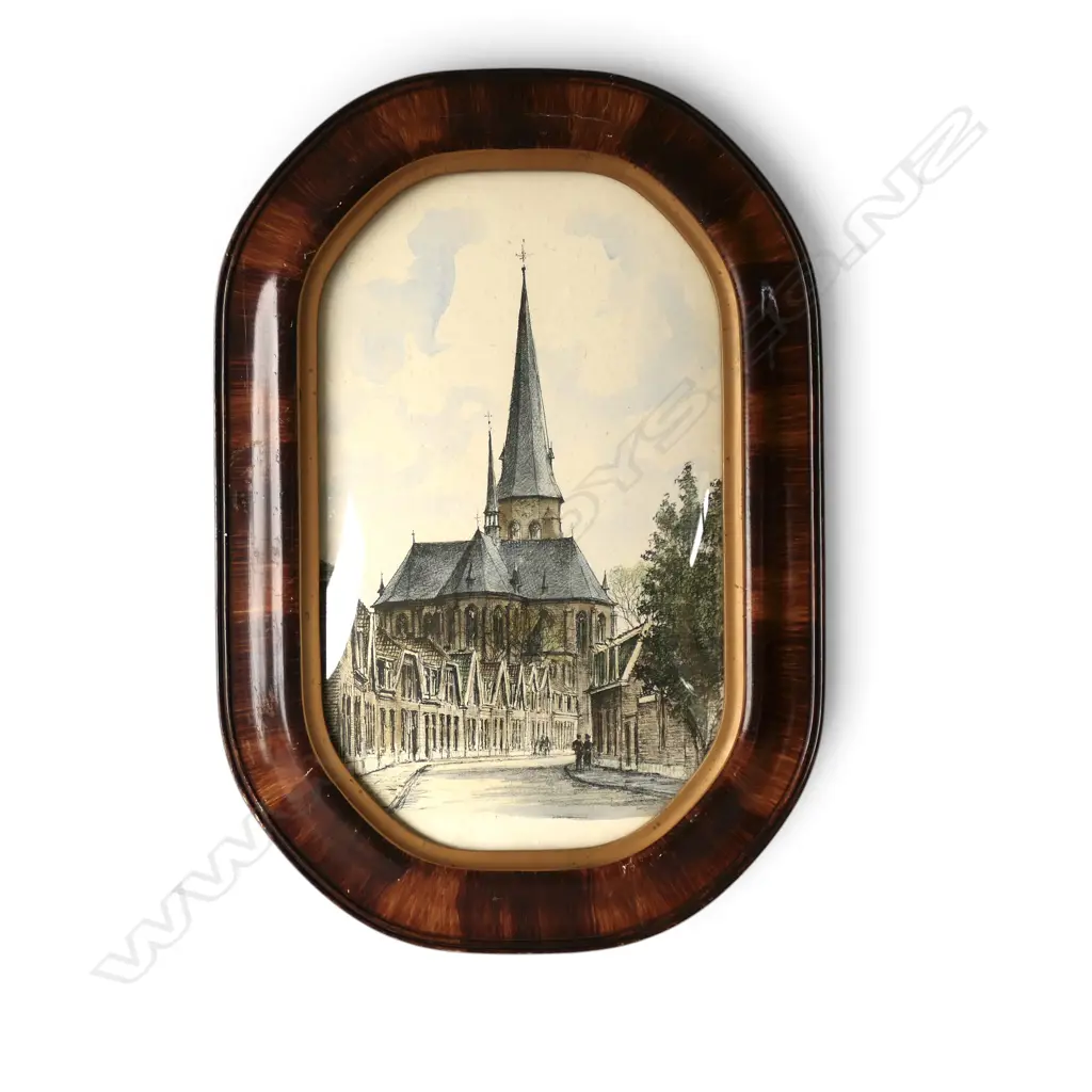 CHURCH WC IN CONVEX GLASS FRAME 440x260mm Image 1++