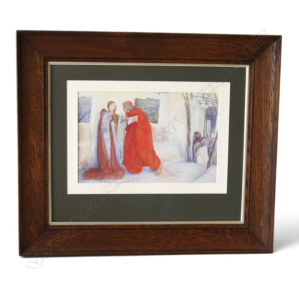 GRAHAM ROBERTSON (1866-1948) *POSSIBLY WALFORD GRAHAM ROBERTSON, DANTE & BEATRICE, WC, SIGNED & DATED 1915 220x340mm Image 1++