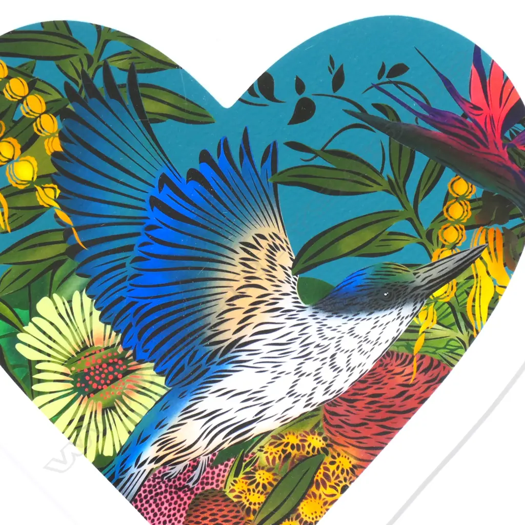 HEART PRINT BY FLOX, 5/40, SIGNED & DATED 2018 215x205mm Image 1++