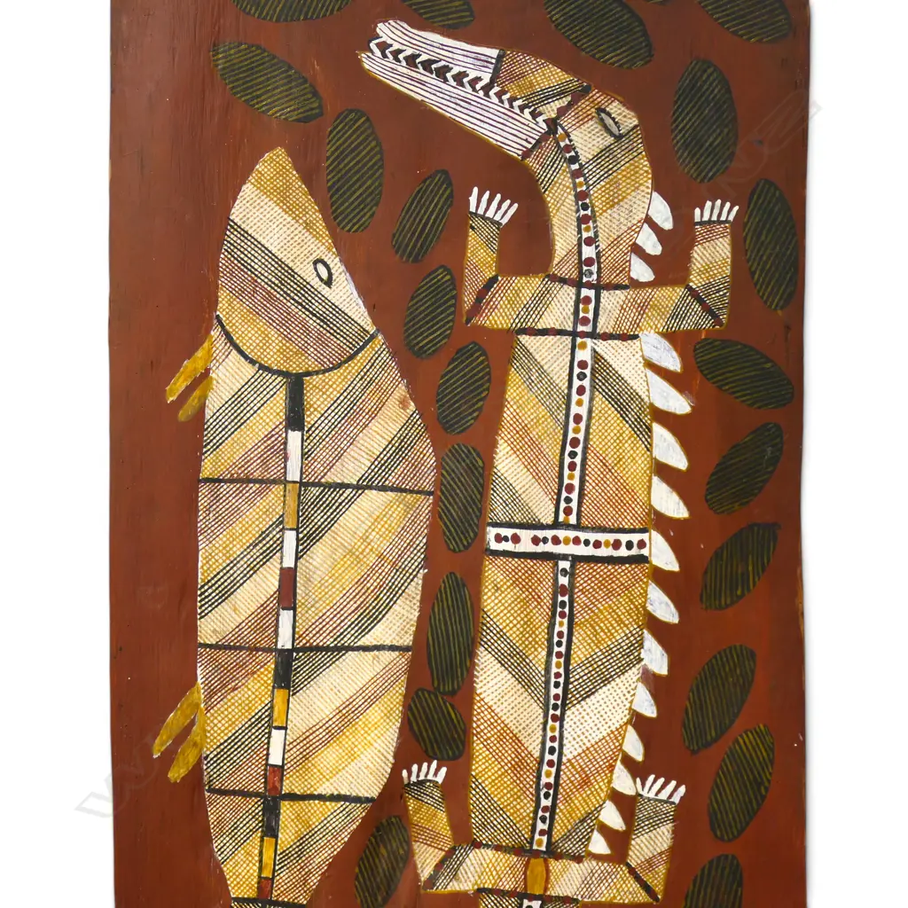 ABORIGINAL BARK PAINTING 900x450mm Image 1++
