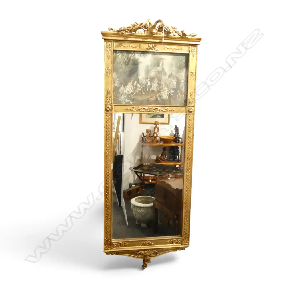 ANTIQUE FRENCH WALL MIRROR  H1210. W 440mm Image 1++