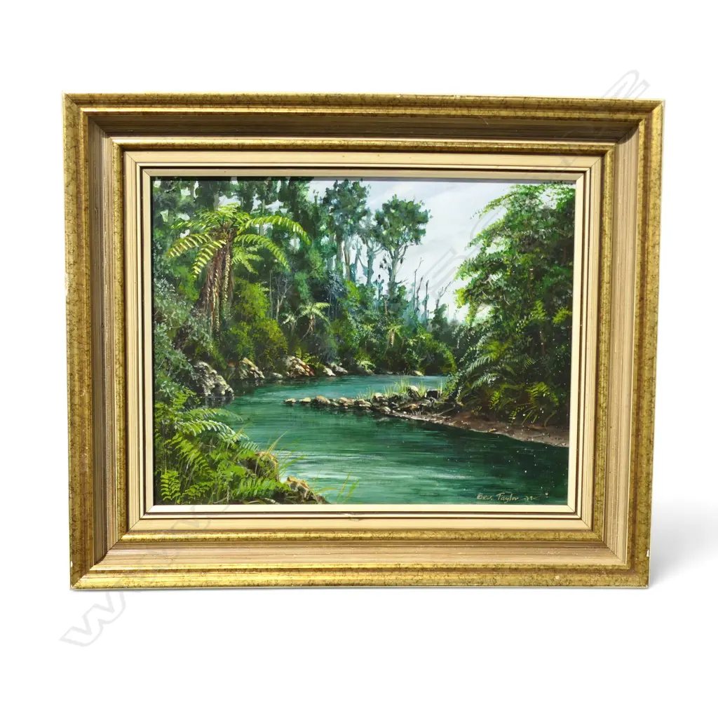 BEV TAYLOR, STREAM 1979, ACRYLIC ON BOARD, SIGNED AND DATED, 285 X 365MM Image 1++