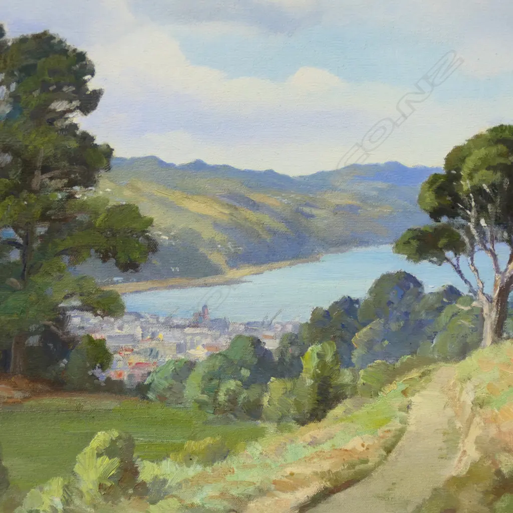 C.T LAUGESEN, VIEW THROUGH TREES, OIL ON BOARD, SIGNED, 375 X 495MM Image 1++