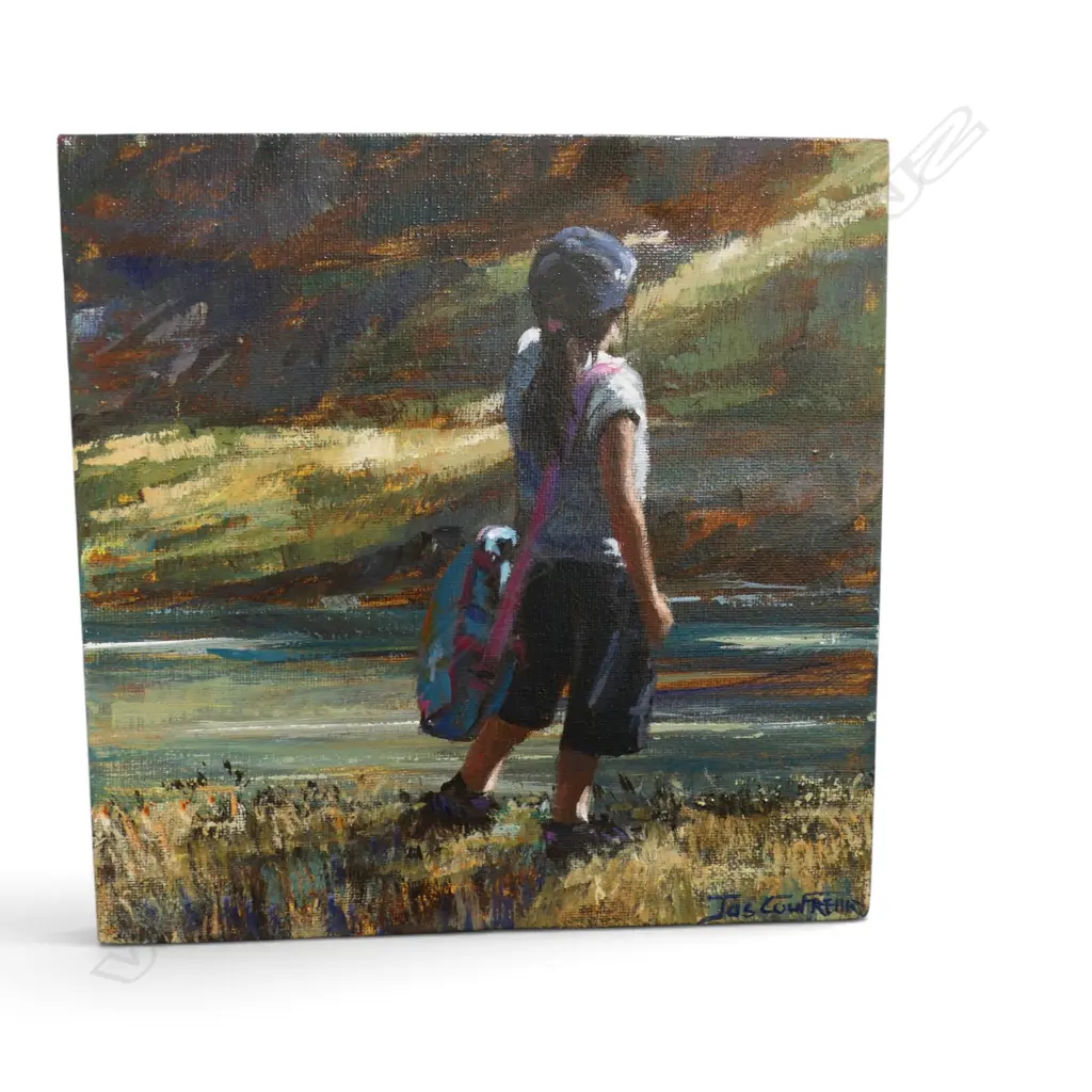 JOS COUFREUR 'LITTLE TRAMPER' ACRYLIC ON CANVAS 255x255mm Image 1++