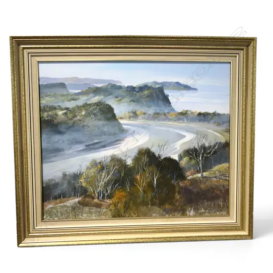LANCE O'GORMAN 'TRANQUIL WATERS WENDERHOLM' OIL ON BOARD 600x730mm