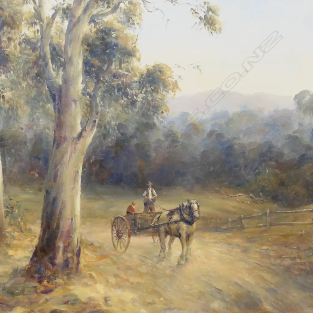 GEOFF MCKENZIE, 'HEADING HOME', ACRYLIC ON BOARD, SIGNED, 675 X 880MM Image 1++