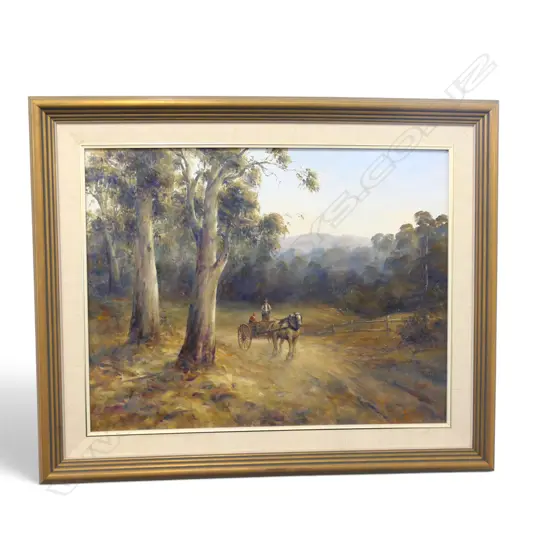 GEOFF MCKENZIE, 'HEADING HOME', ACRYLIC ON BOARD, SIGNED, 675 X 880MM