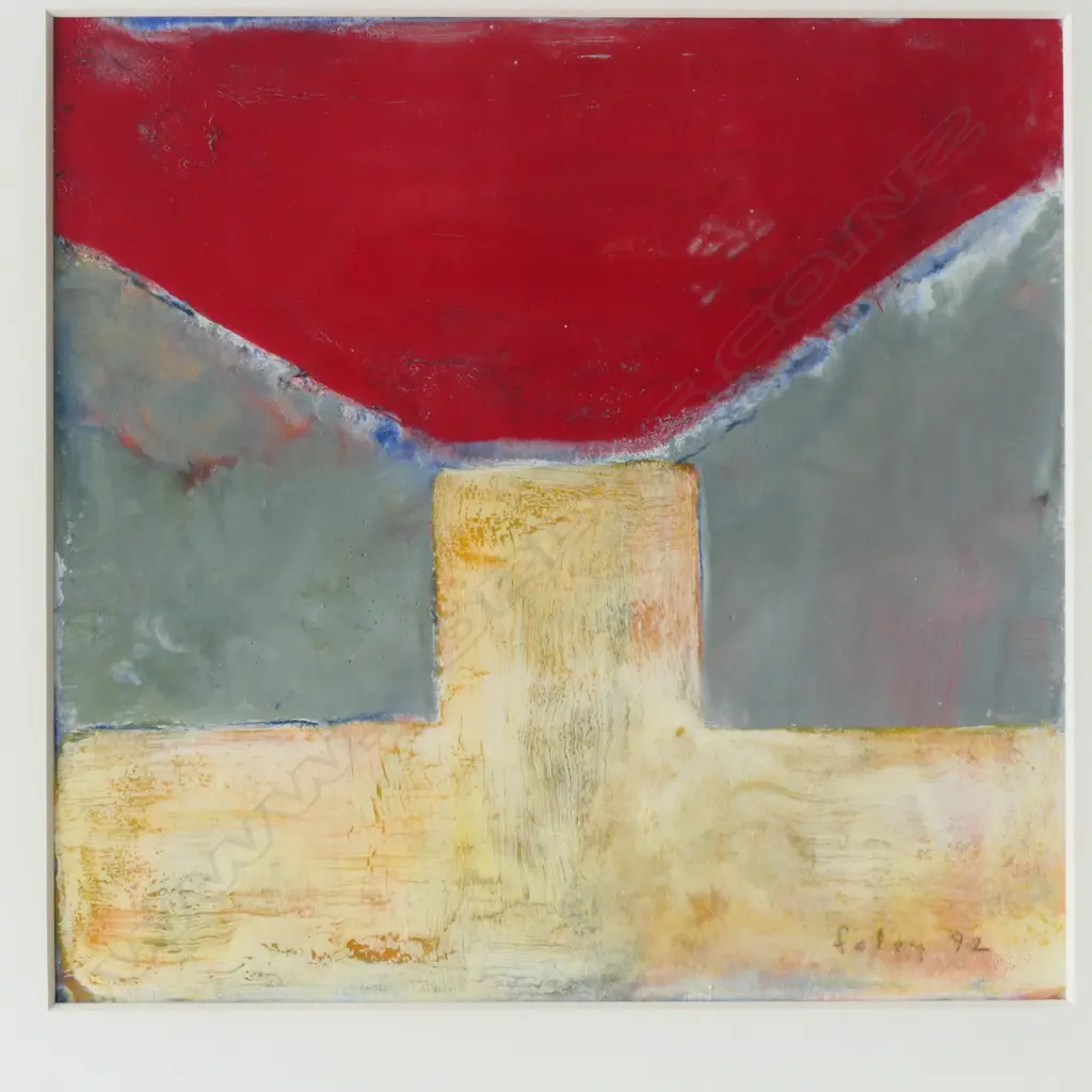 ABSTRACT ACRYLIC, SIGNED FOLEY '92 210x215mm Image 1++