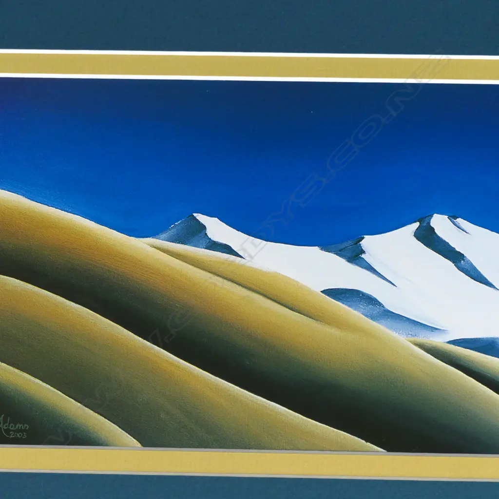 DIANA ADAMS (NZ), FRAMED PANORAMIC PRINT "MOUNTAIN PANORAMA", 170 X 860MM Image 1++