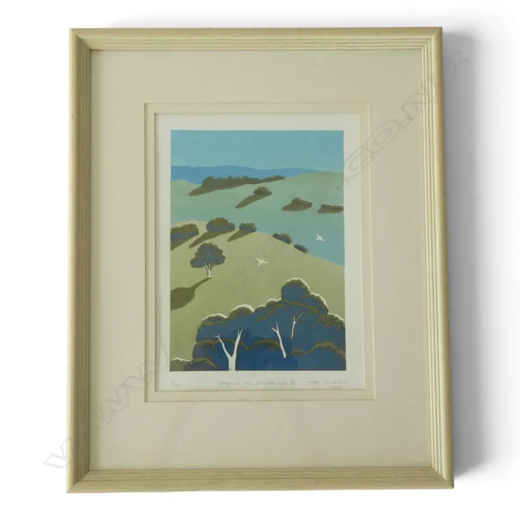 RODGER STRICKLAND BEYOND THE DANDANONGS 111 SIGNED NUMBERED PRINT H280 L210MM Image 1++