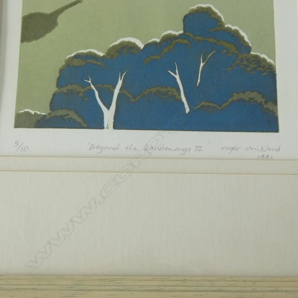 RODGER STRICKLAND BEYOND THE DANDANONGS 111 SIGNED NUMBERED PRINT H280 L210MM Image 1++