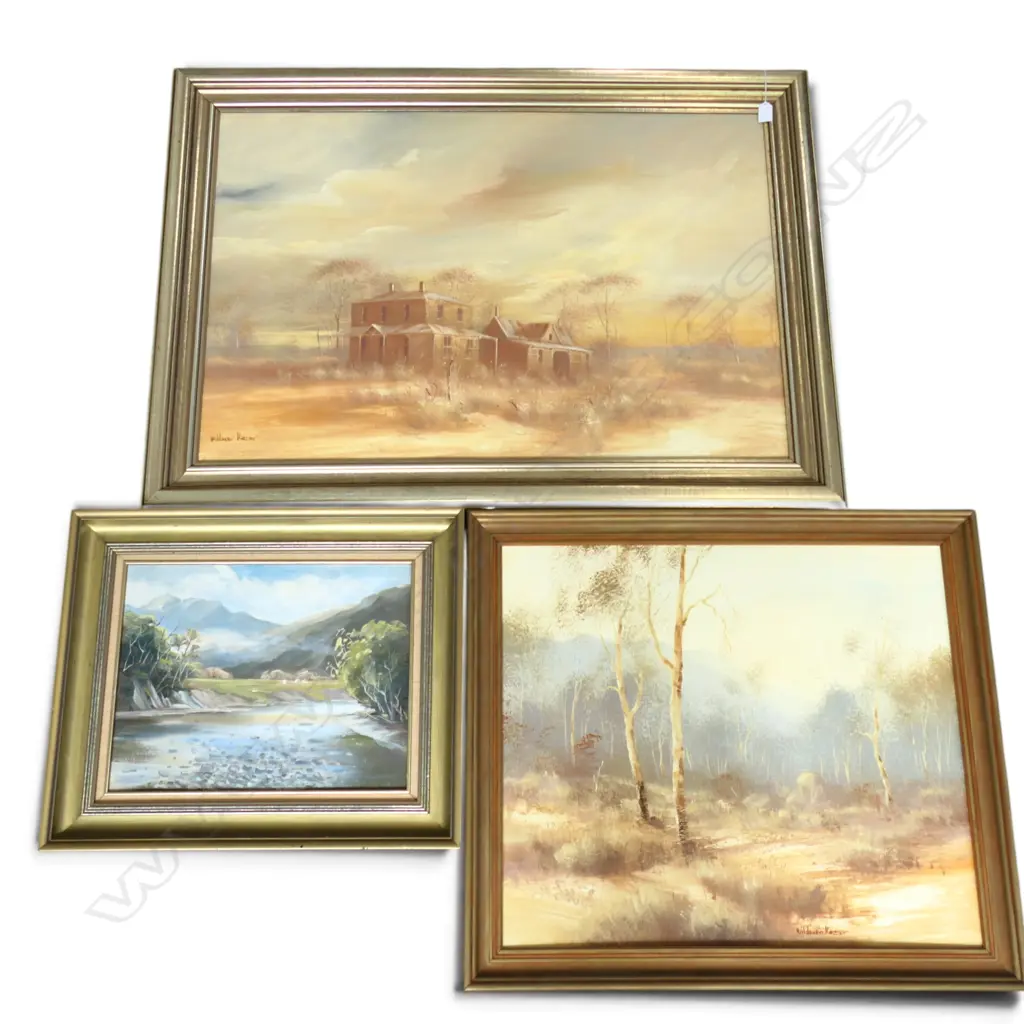 3 LANDSCAPE ARTWORKS INCL. TWO BY WILHEIM KOZEN, 660 X 950 MM, 600 X 700MM, 345 X 460MM Image 1++
