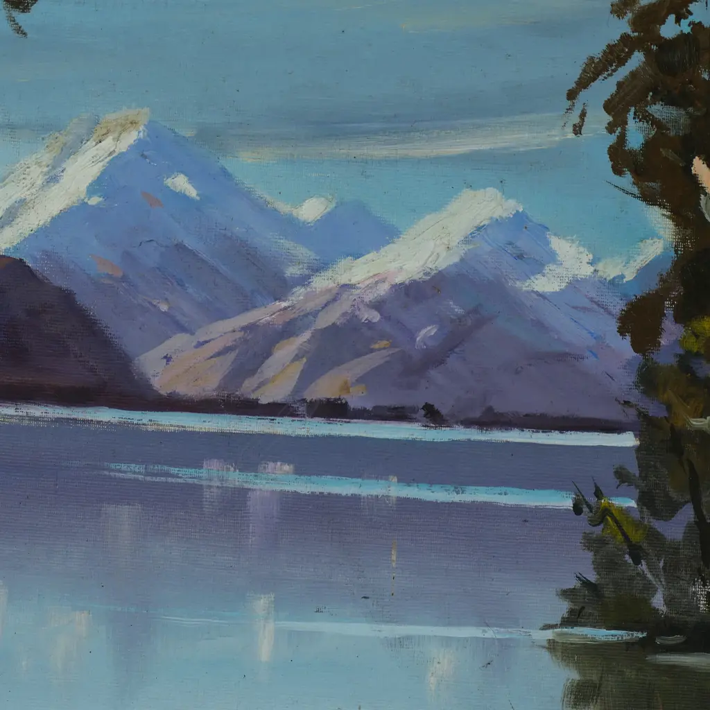 3 OIL ON BOARD LANDSCAPES, GEORGE SEARLE, CHAS. YOUNG 140x285mm, R. WATTS (ENGLISH LAKE) Image 1++