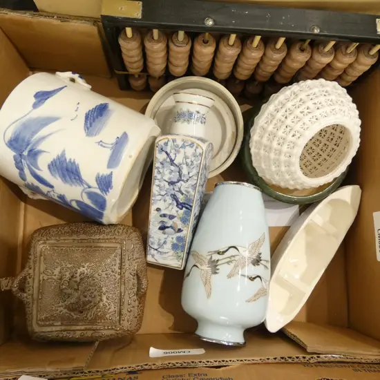 BOX LOT OF ASST. ORIENTAL Incl. ABACUS etc