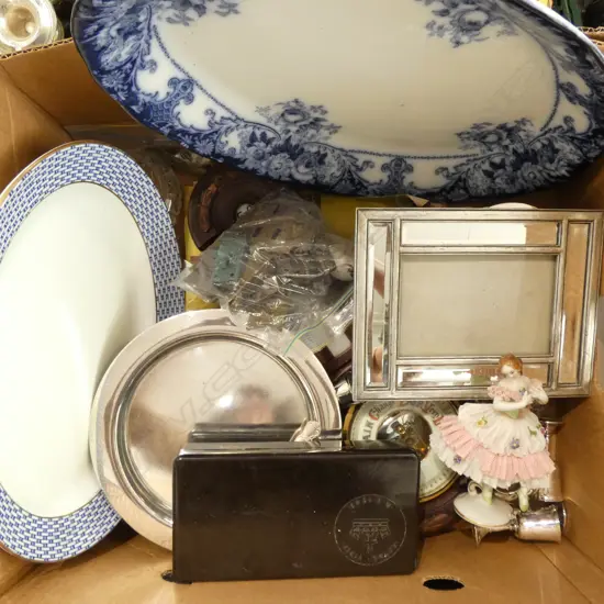 BOX OF ASST. COLLECTABLES & CHINA 