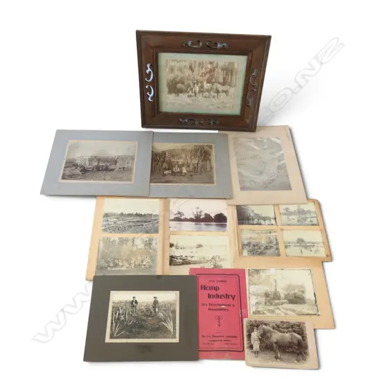 COLLECTION OF EARLY NZ FOXTON FLAX INDUSTRY PHOTOS MAGAZINE ETC