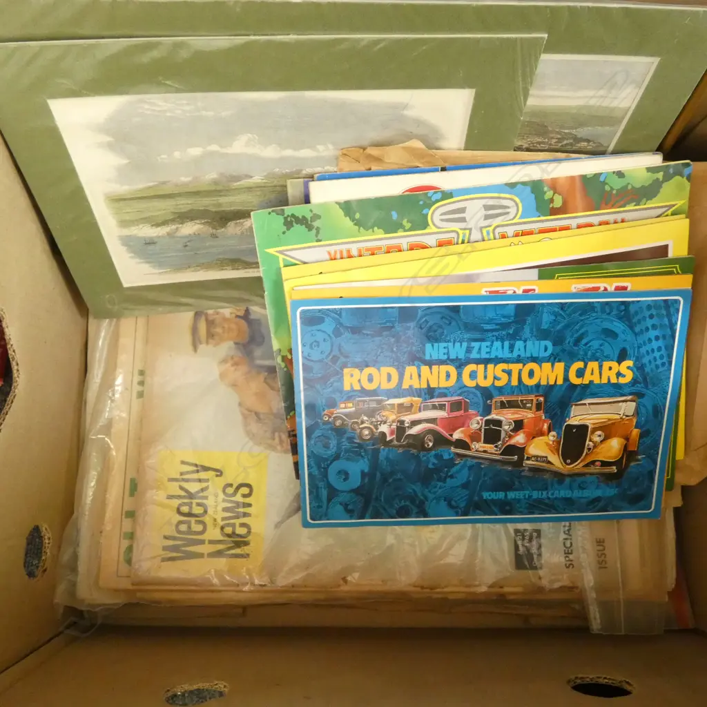 BOX OF NZ EPHEMERA CARDS STAMPS ETC Image 1++