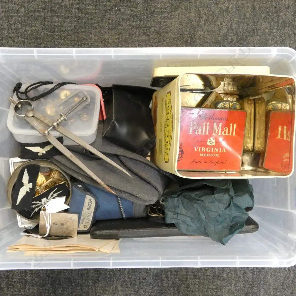 ASST. TINS, CAMERAS, MILITARY BUTTONS ETC Image 1++