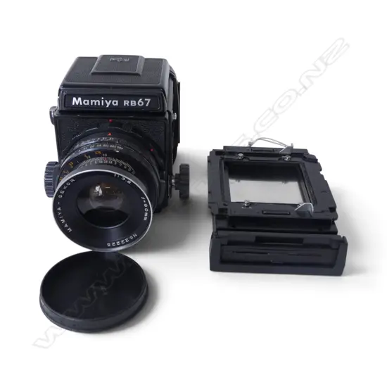 VINTAGE MAMIYA RB67 CAMERA + MAMIYA POLAROID FILM BACK in hard case