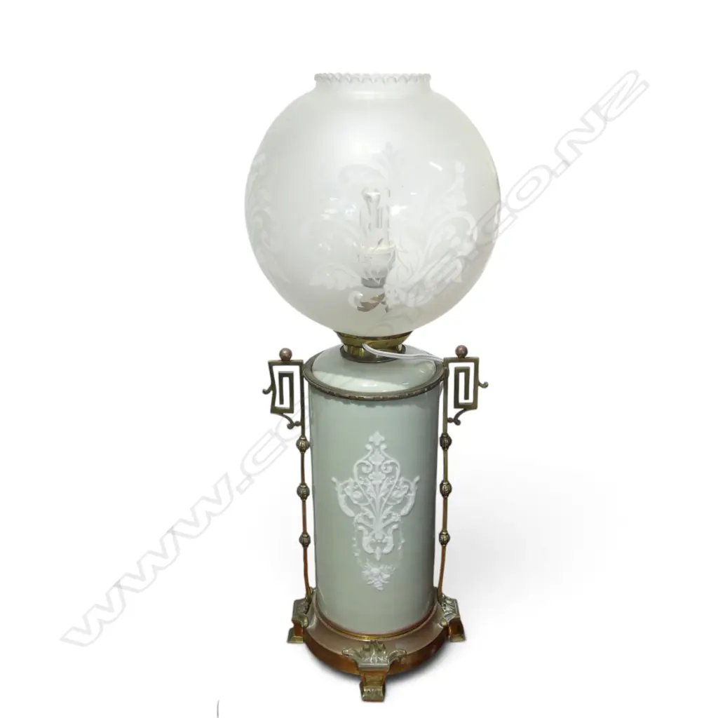 ANTIQUE TABLE LAMP H.650mm WORKING Image 1++