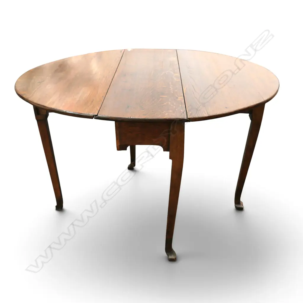 ANTIQUE OAK DROPSIDE TABLE W.900mm Image 1++