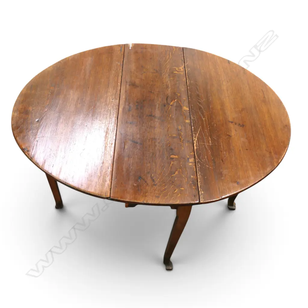 ANTIQUE OAK DROPSIDE TABLE W.900mm Image 1++