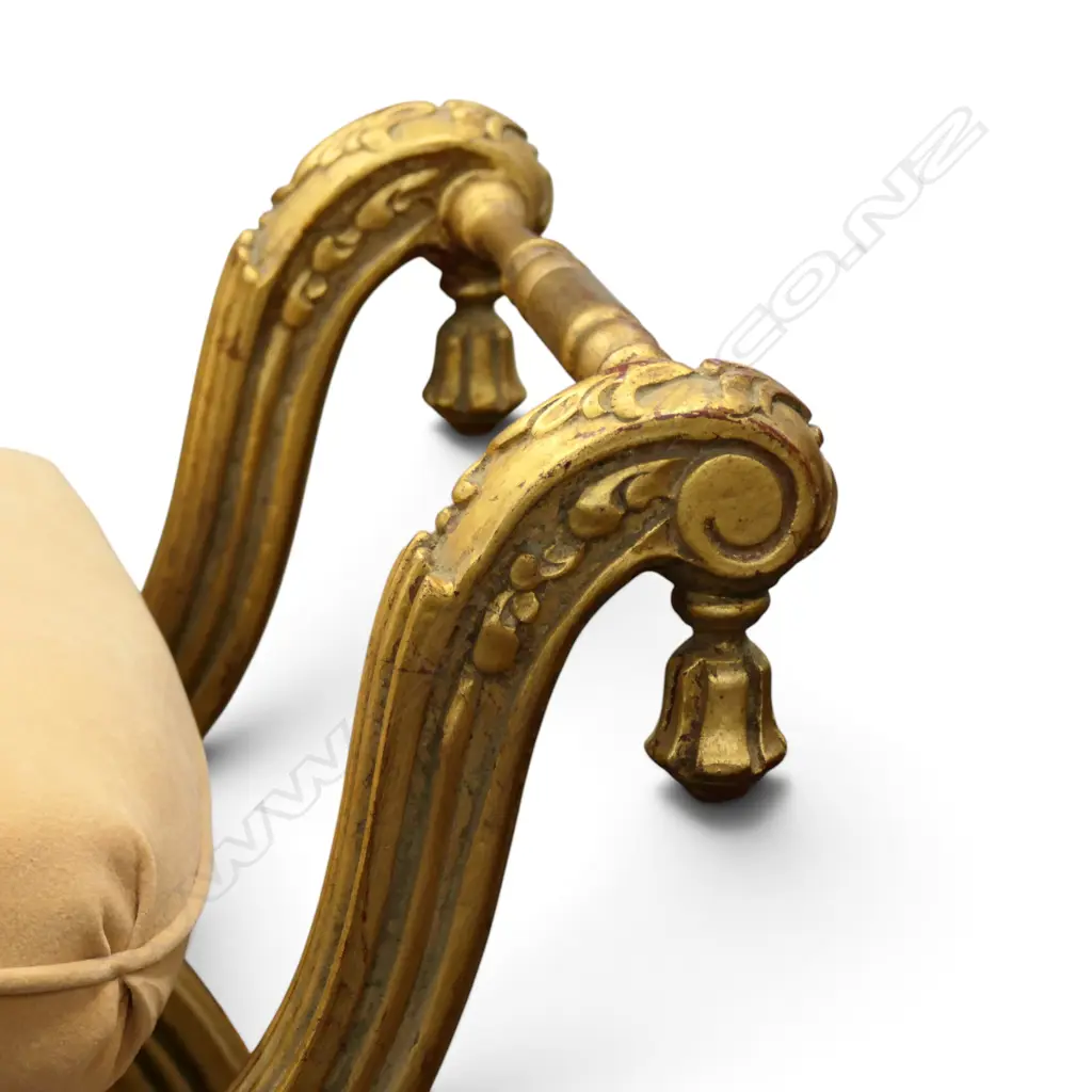 FRENCH STYLE GILT CURULE STOOL H.580mm Image 1++