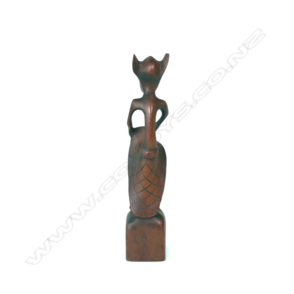 TRIBAL (AFRICAN?) HAND-CARVED LIGHT WOOD FERTILITY/ POTENCY EFFIGIE, H.210MM Image 1++