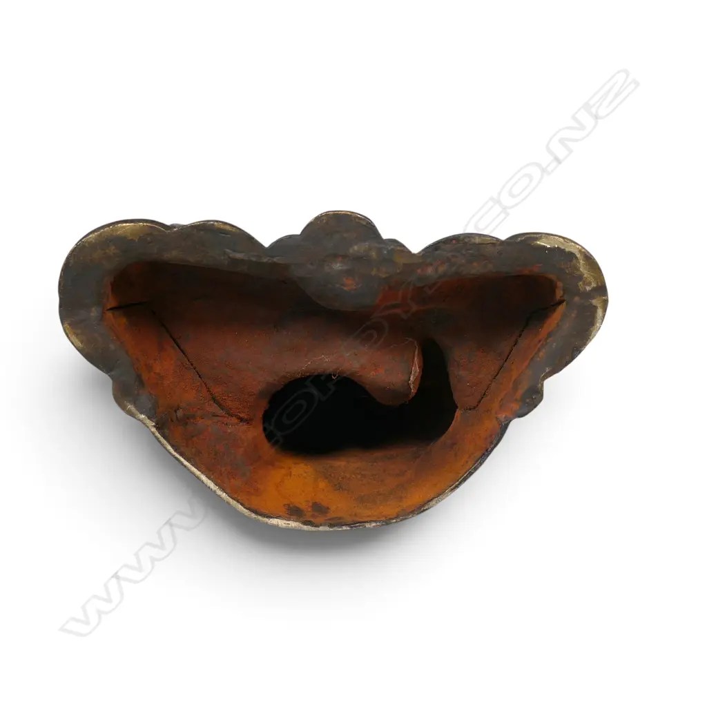 HEAVY SINO-TIBETAN STYLE BRONZED SHAKYAMUNI MEDITATIVE BUDDHA HOLDING A PATRA(BEGGING BOWL), REDDISH PATINA, 260 X 370MM Image 1++