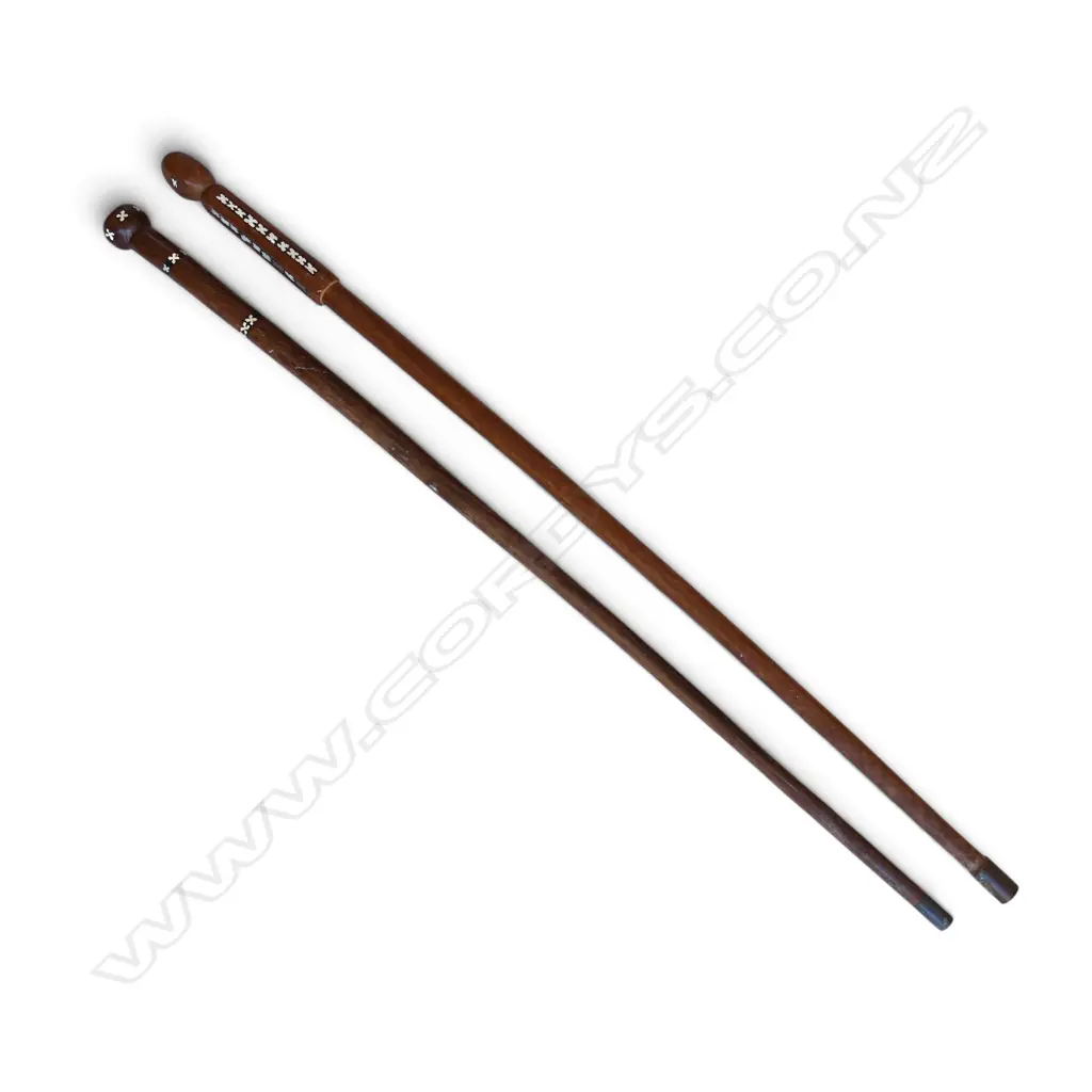 2 SOLOMON ISLAND INALID WALKING STICKS L.970mm Image 1++