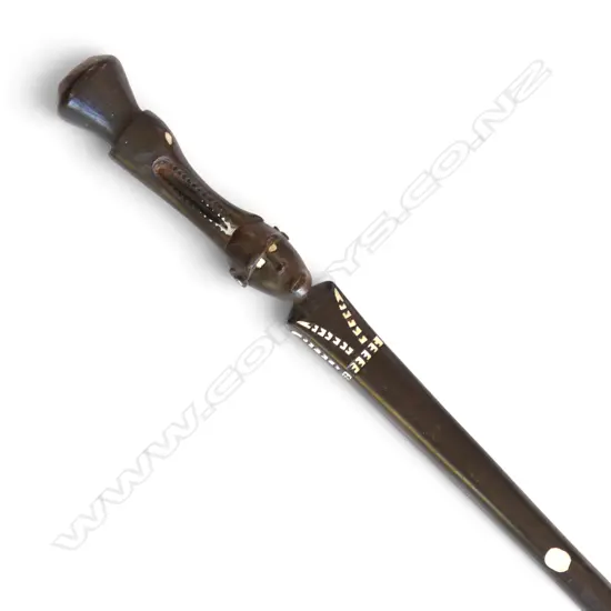 SOLOMON ISLAND INLAID MOP WALKING STICK L.970mm