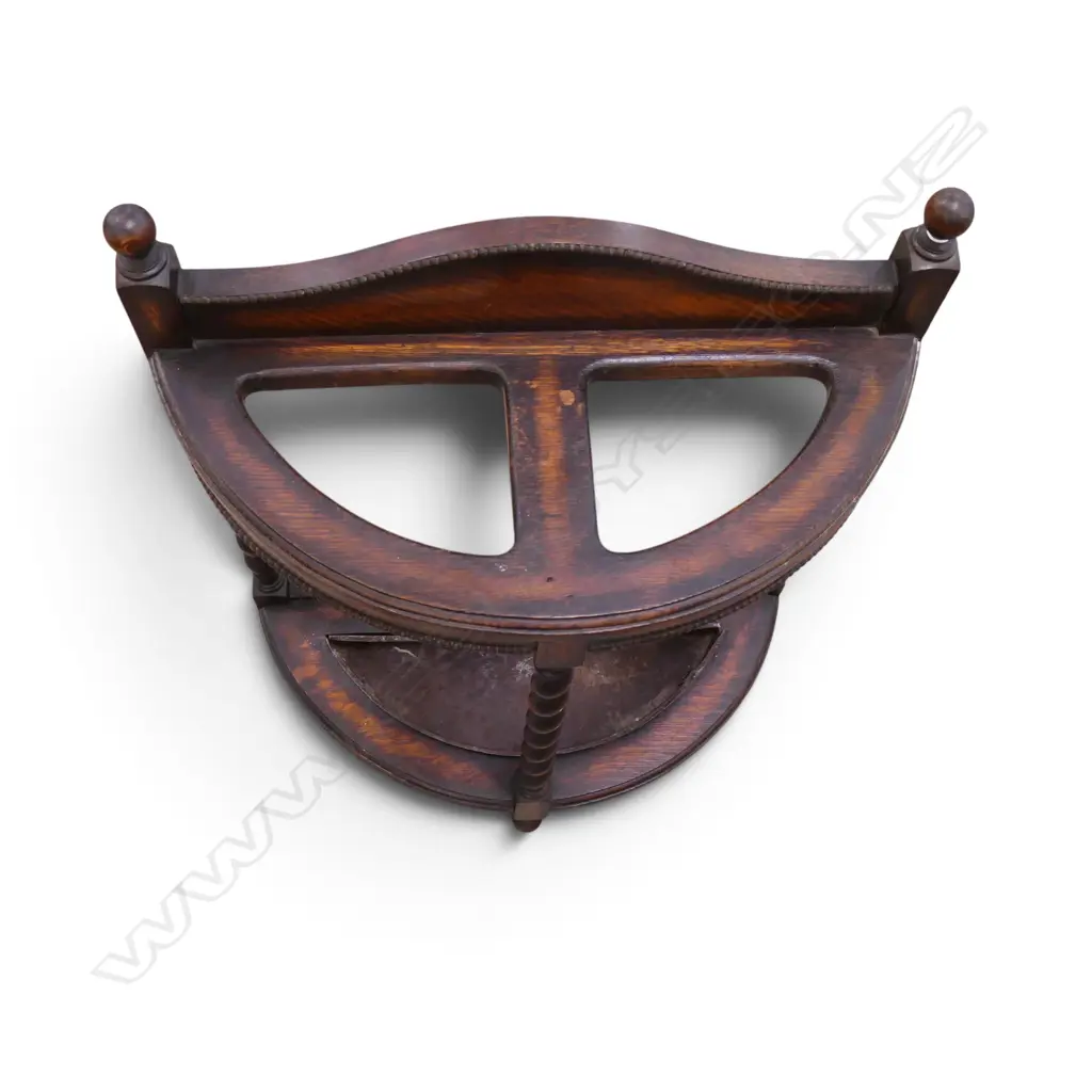 OVAL OAK BARLEY TWIST 2 SECTION UMBRELLA STAND H740 L590MM Image 1++