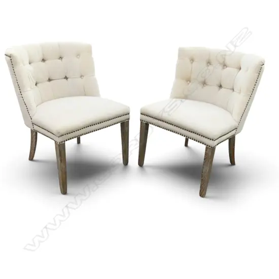 PR OF UPHOLSTERED CHAIRS 