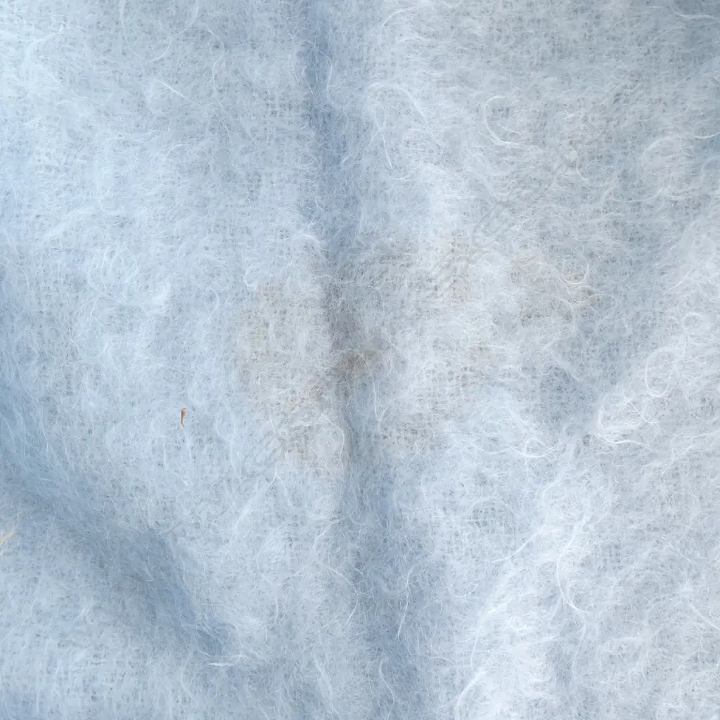 ROYAL MOHAIR PALE BLUE BLANKET  Image 1++