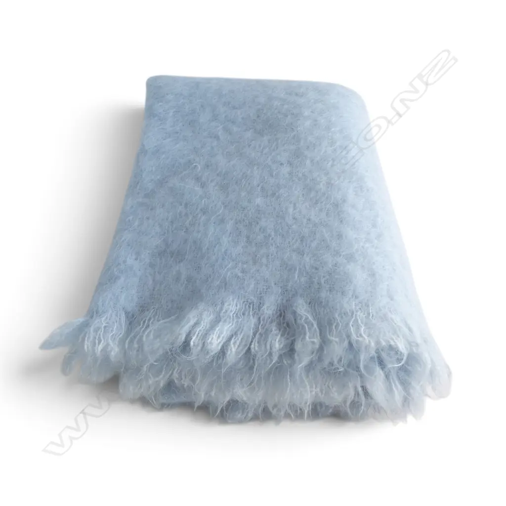 ROYAL MOHAIR PALE BLUE BLANKET  Image 1++