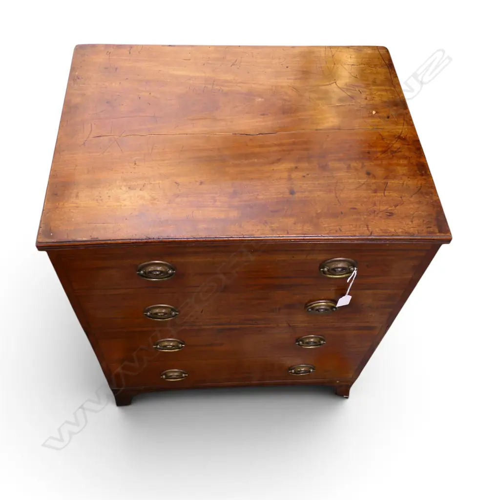 GEORGIAN MAHOGANY SMALL 4 DRAWER CHEST H750 L620MM Image 1++
