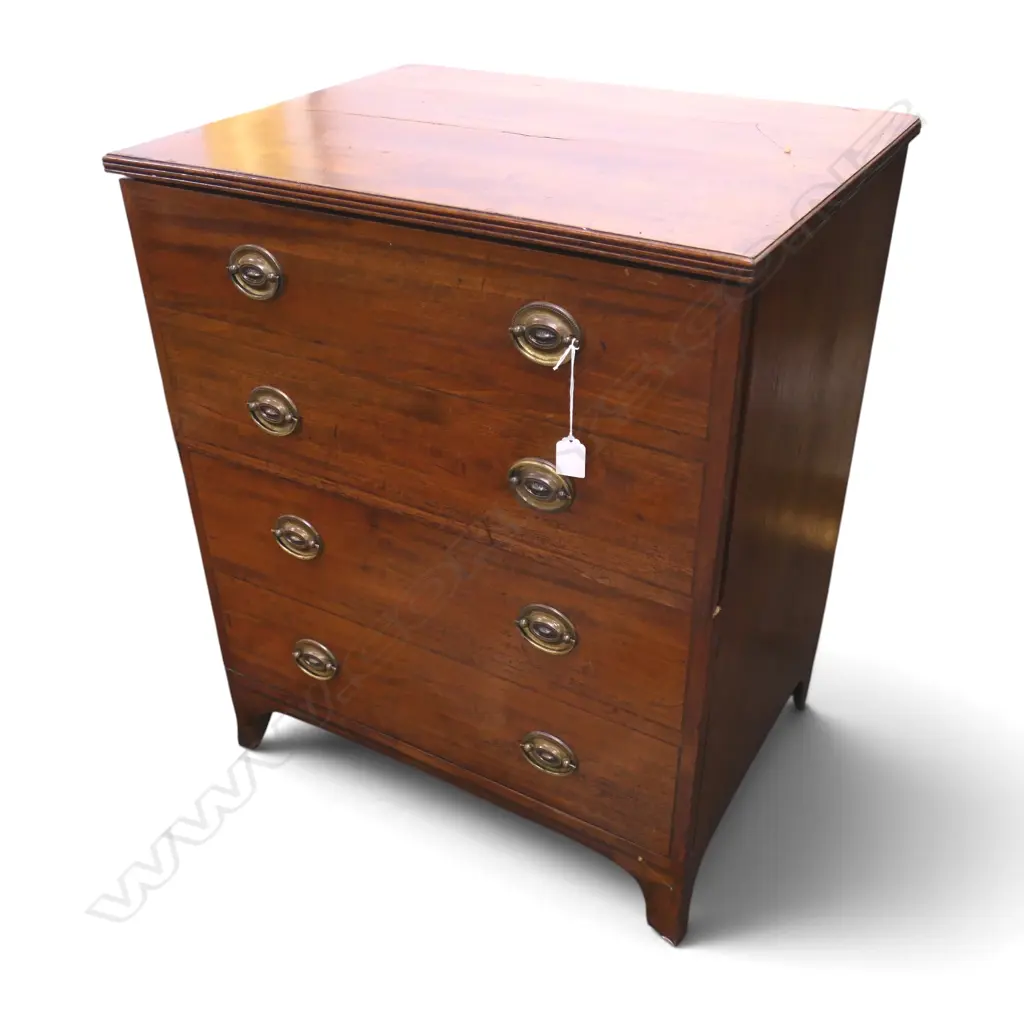 GEORGIAN MAHOGANY SMALL 4 DRAWER CHEST H750 L620MM Image 1++