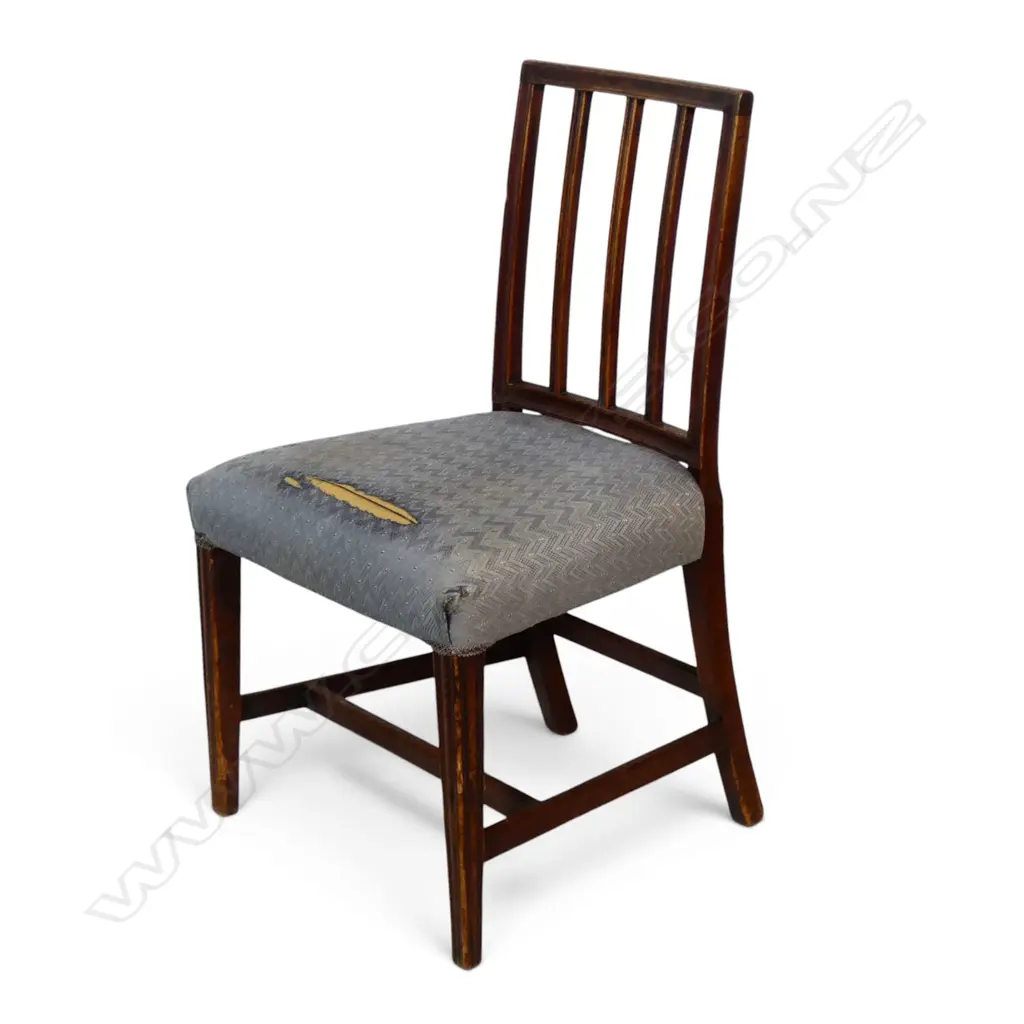 ANTIQUE MAHOGANY DINING CHAIRS - SEAT FABRIC AF Image 1++