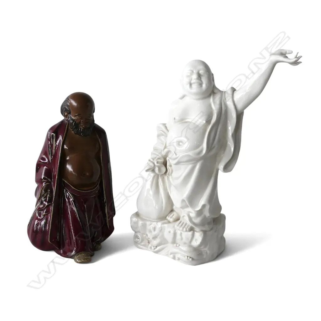 2 ORIENTAL CERAMIC FIGURES H.300mm Image 1++