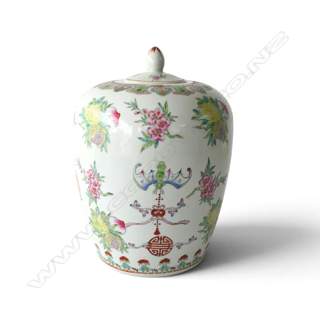 ORIENTAL LIDDED VASE H.340mm Image 1++