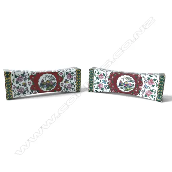 PR CHINESE FAMILLE ROSE HEAD RESTS, L.300mm
