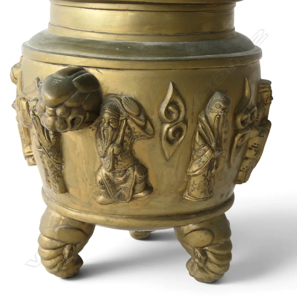 ORIENTAL BRASS LIDDED CONTAINER H.370mm Image 1++