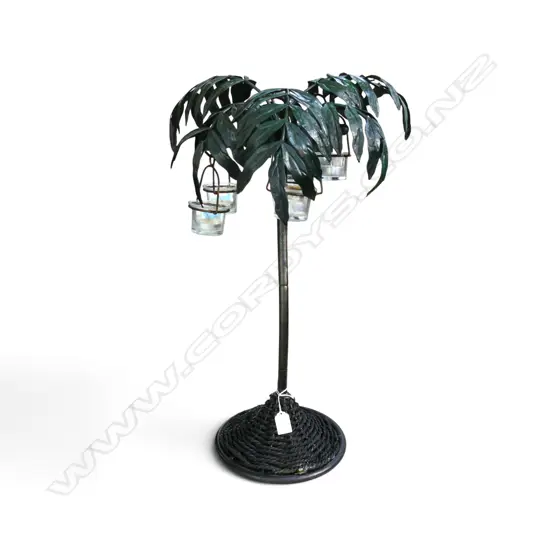 PALM FORM CANDLE LIGHT. H.620MM