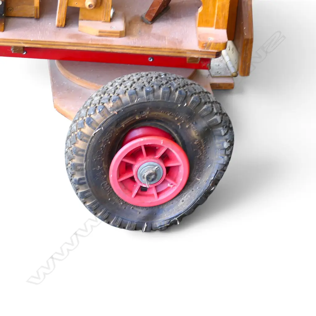 UNIQUE VINTAGE CRAFTSMAN MADE THEATRICAL CIRCUS 'ONE MAN BAND' TROLLEY CONSTRUCTION L.1500mm APPROX. Image 1++