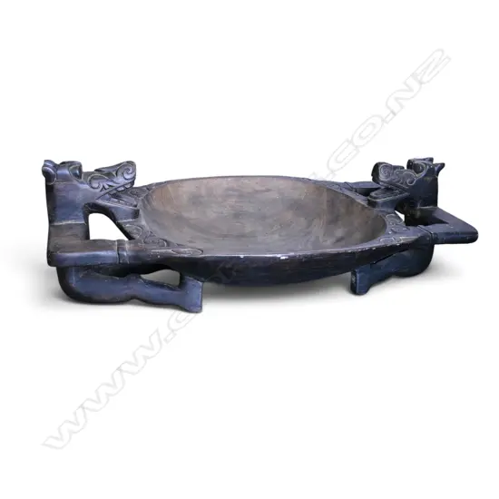 LG CARVED CEREMONIAL BOWL W.1100mm
