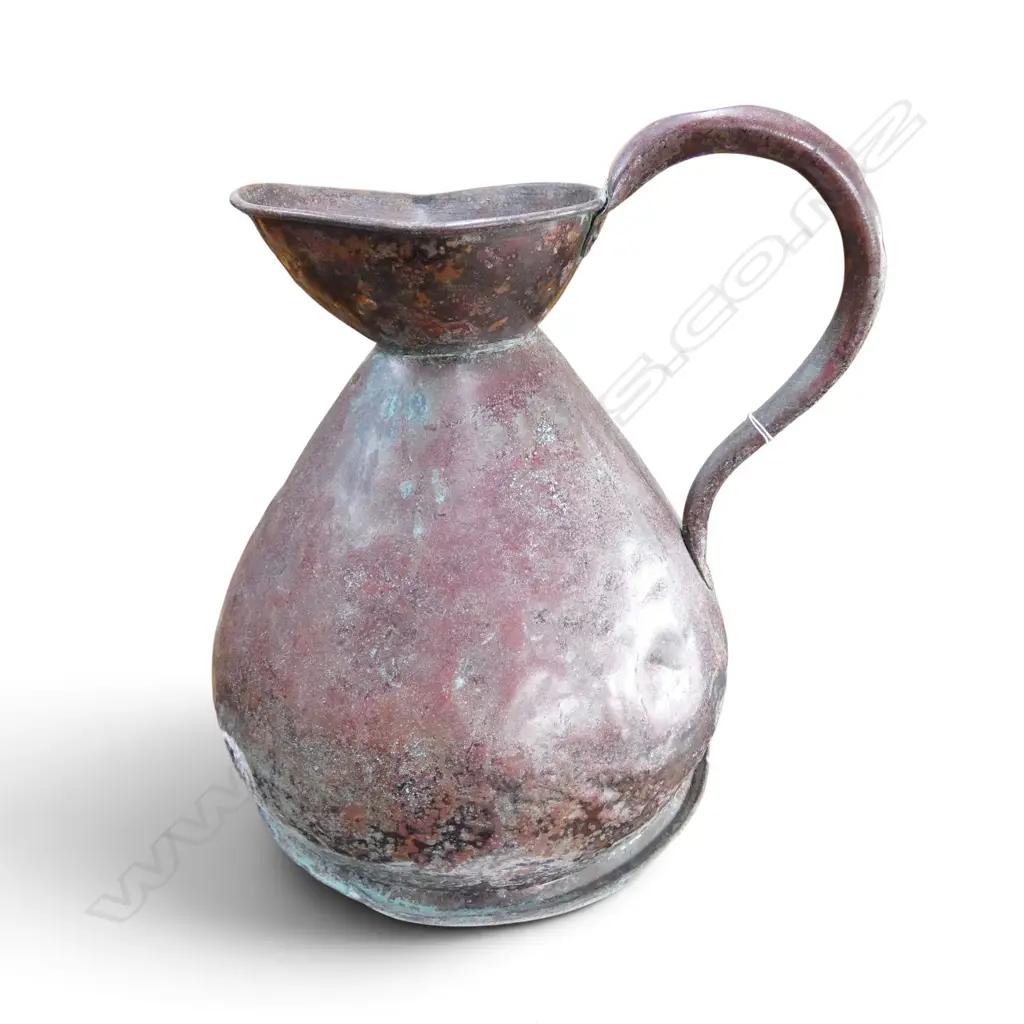 ANTIQUE LG COPPER HARVEST JUG H.440mm Image 1++