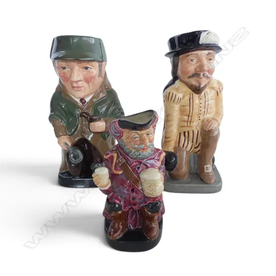 3 ROYAL DOULTON CHARACTER MUGS H230 & 150MM