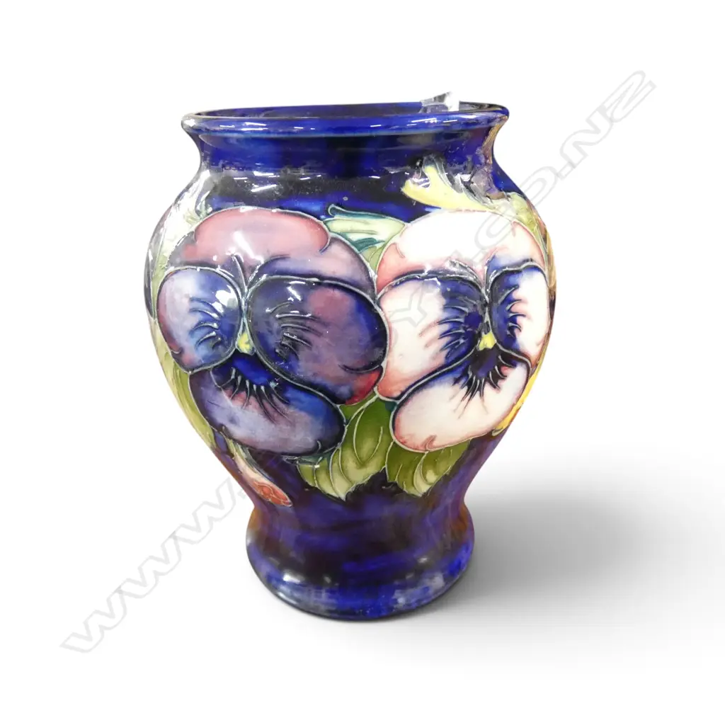 MOORCROFT 'PANSY' VASE, H.140mm Image 1++