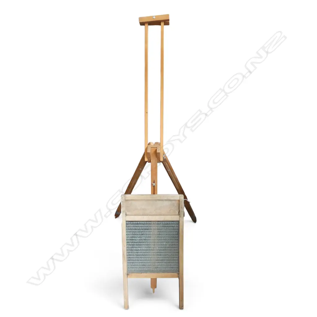 VINTAGE WASHBOARD H.635mm, WOODEN EASEL Image 1++